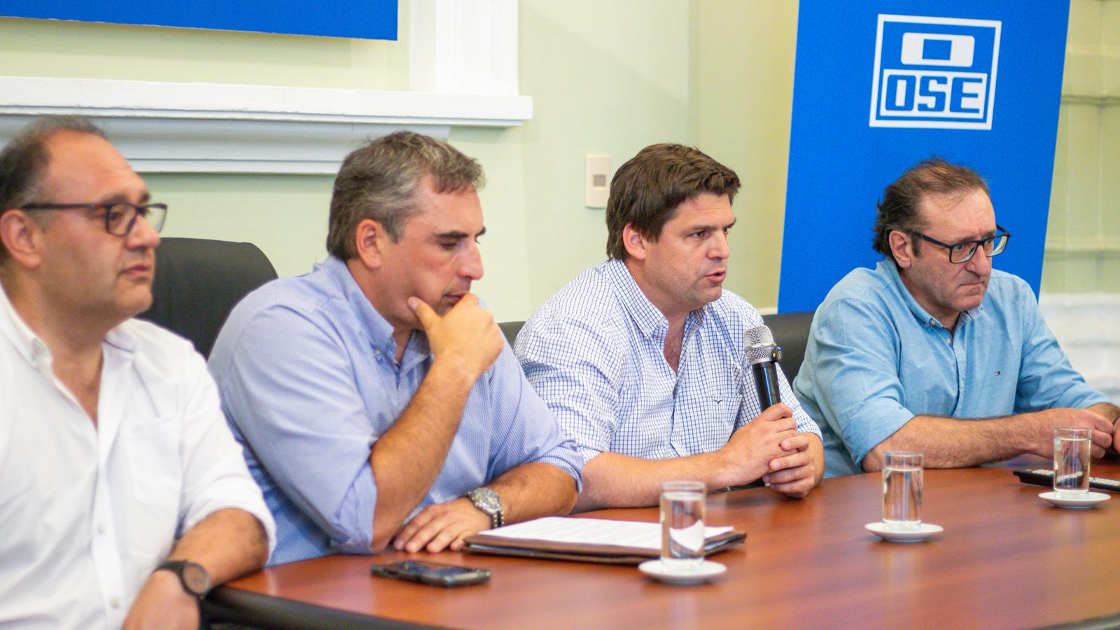 Intendente Algorta y Directorio de OSE avanzaron en temas de saneamiento